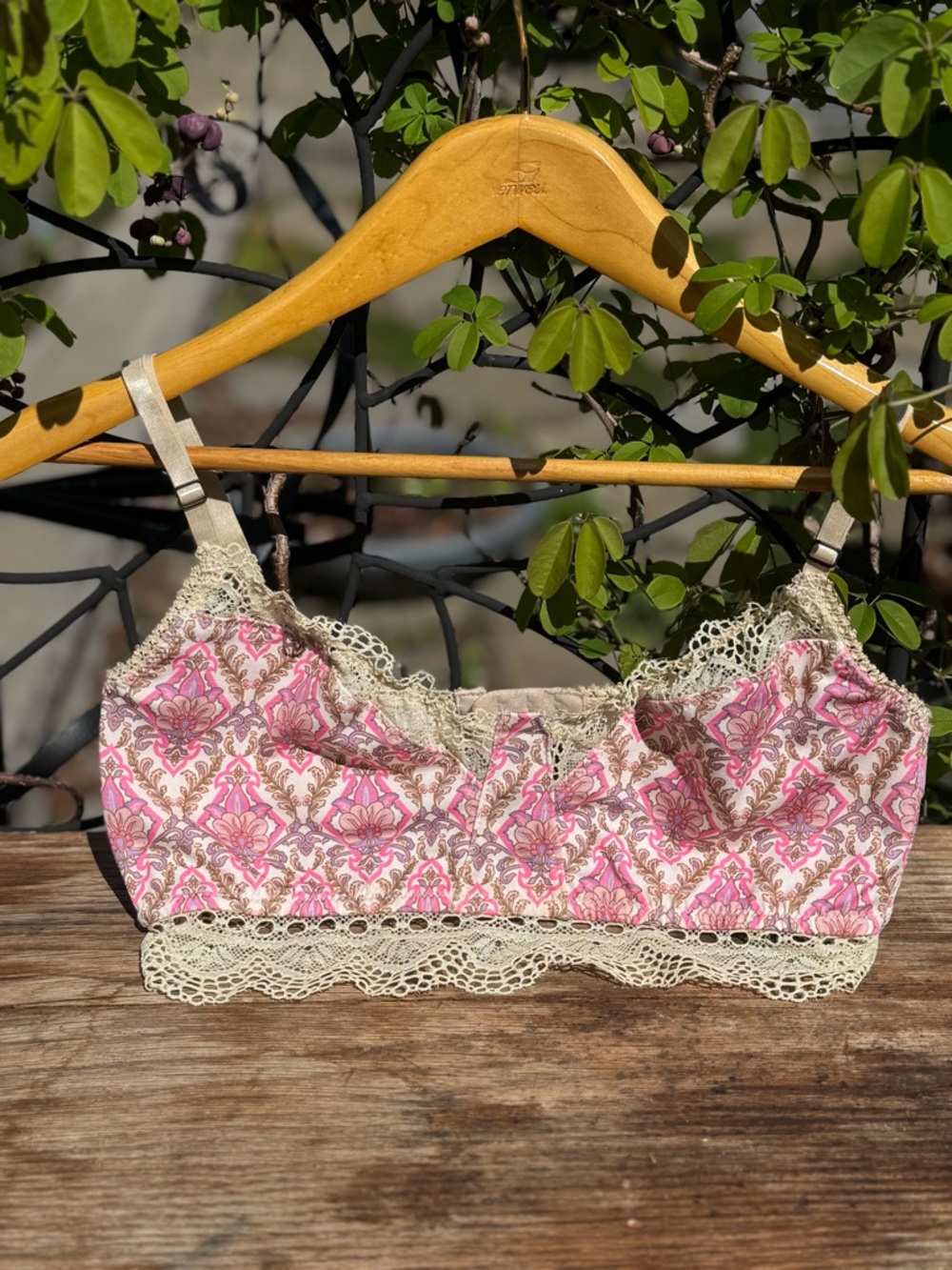 Spell Pink Jewel Lace-Trim Bra